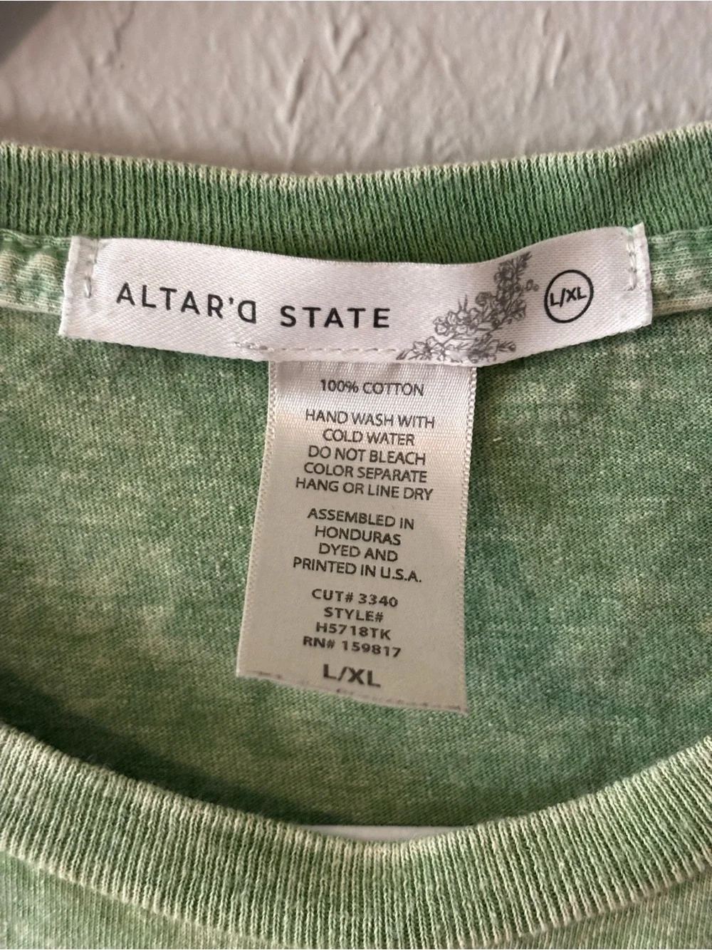 Altar'd State Green Graphic 'Florida' Tee with Orange Fruit Art